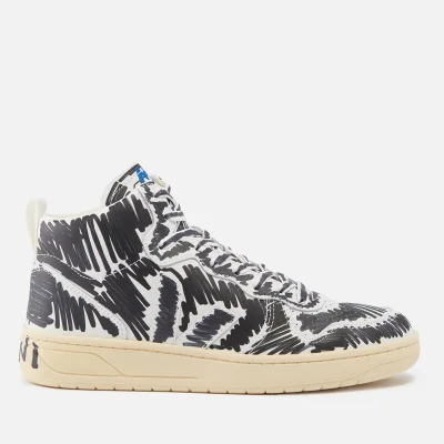 Veja X Marni V-15 Printed Leather High-Top Trainers