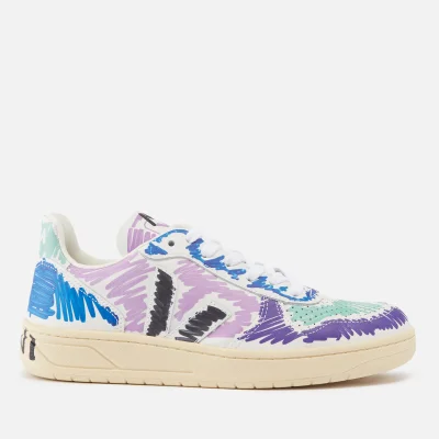 Veja X Marni V-10 Printed Leather Trainers