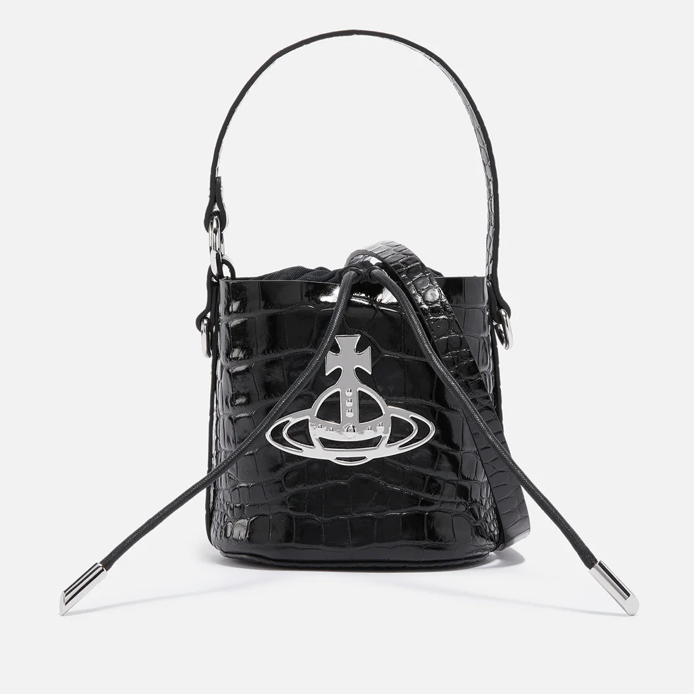 Vivienne Westwood Daisy Drawstring Croc-Effect Leather Bag Image 1