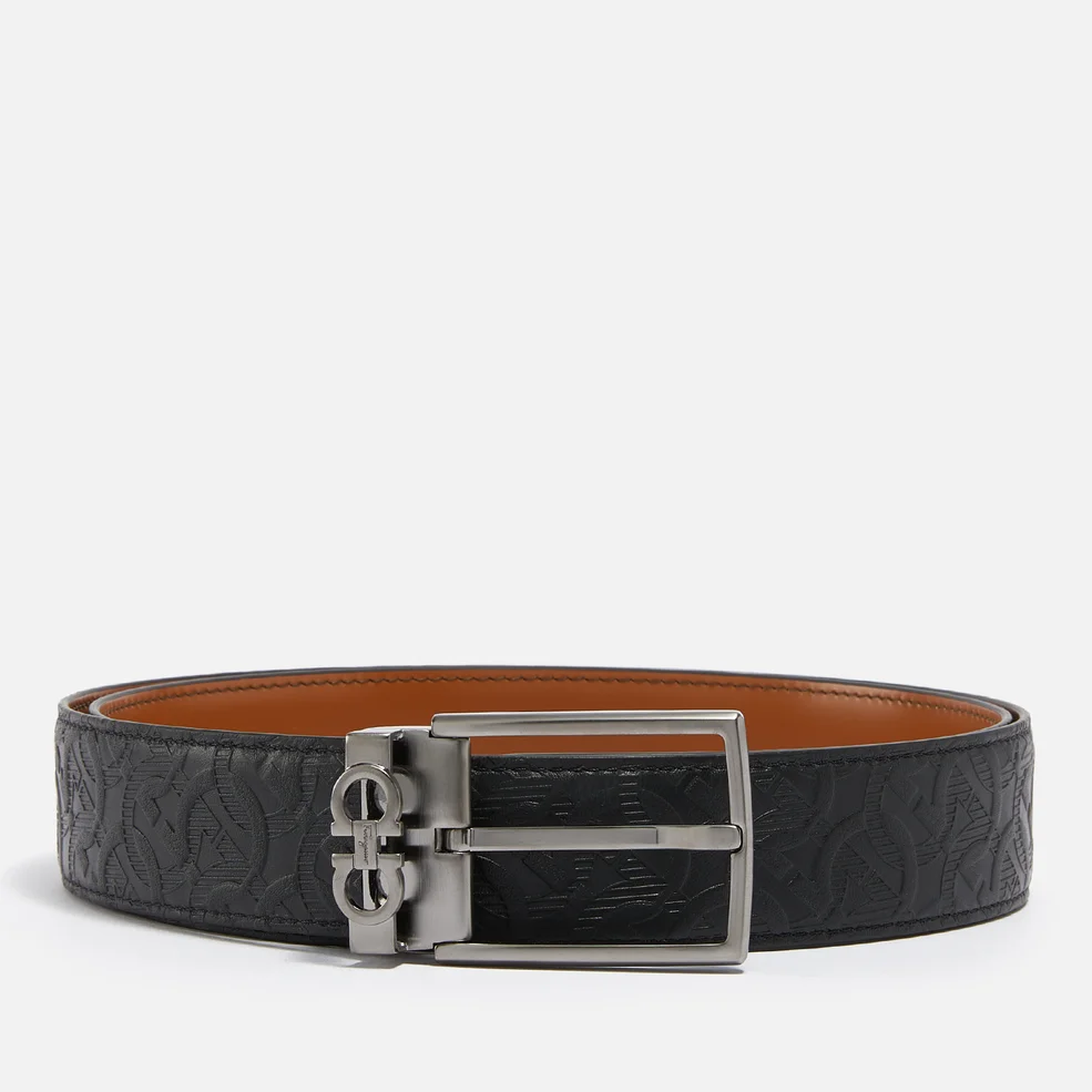 Salvatore Ferragamo Gancini Reversible Leather Belt Image 1