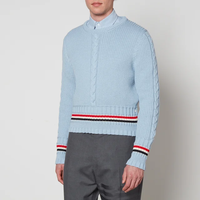 Thom Browne Cable Knitted Wool Jumper