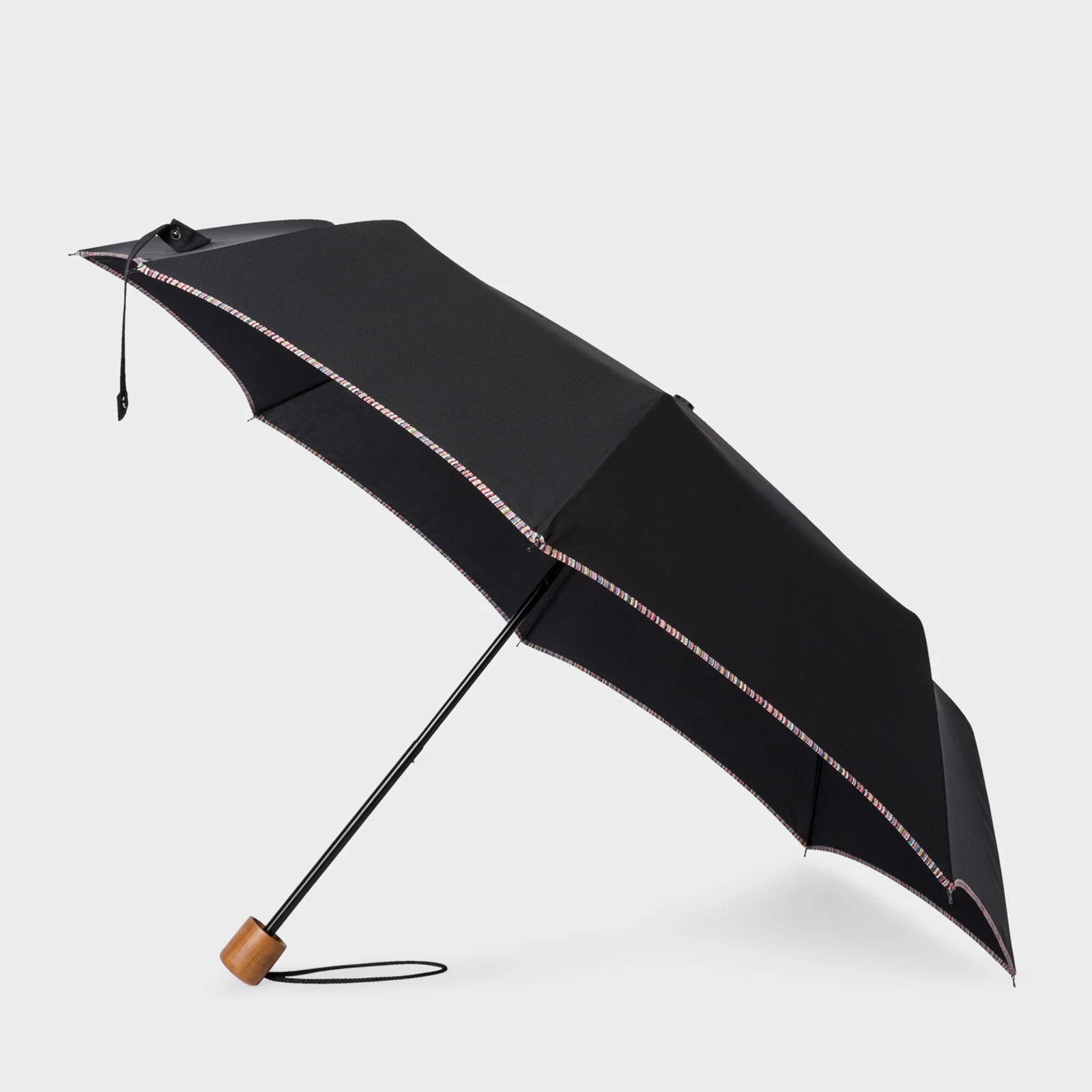 PS Paul Smith Contrast-Trimmed Shell Fold-Up Umbrella Image 1