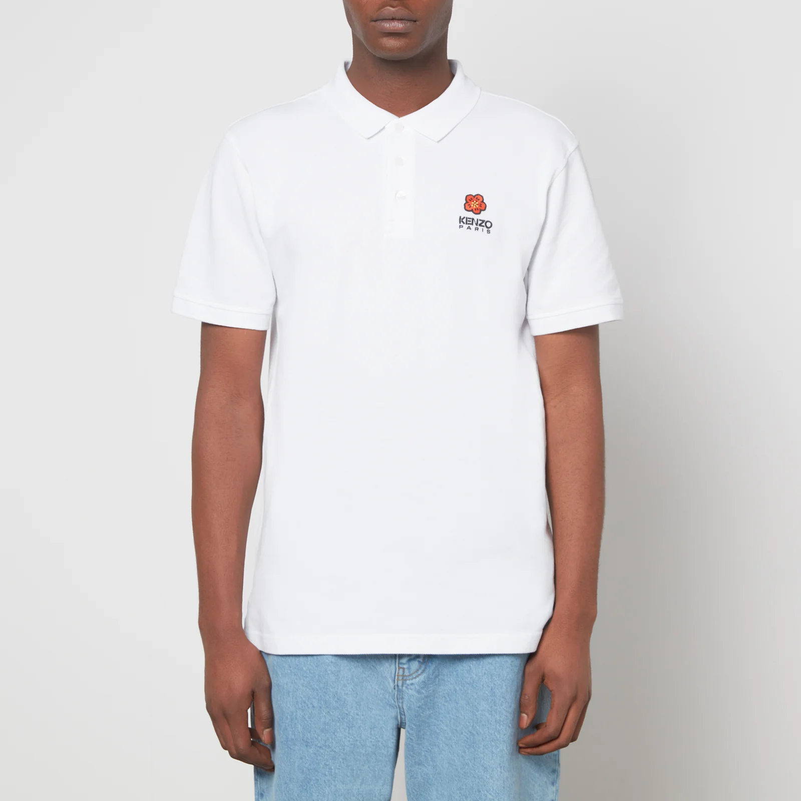 KENZO Boke Flower Appliqued Cotton Polo Shirt Image 1