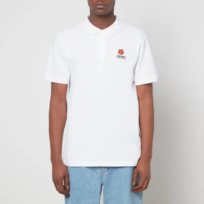 KENZO Boke Flower Appliqued Cotton Polo Shirt