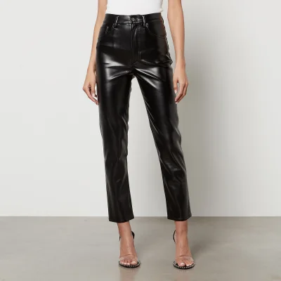 Anine Bing Sonya Slim Vegan Leather Trousers