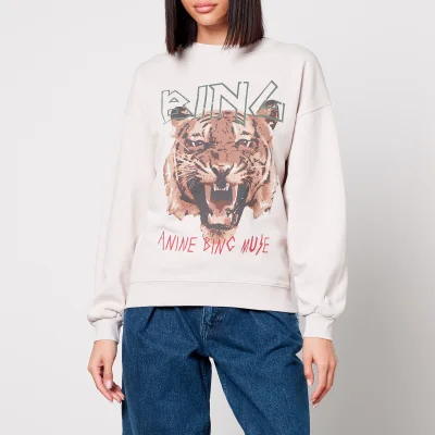 Anine Bing Tiger Printed Organic Cotton Sweatshirt