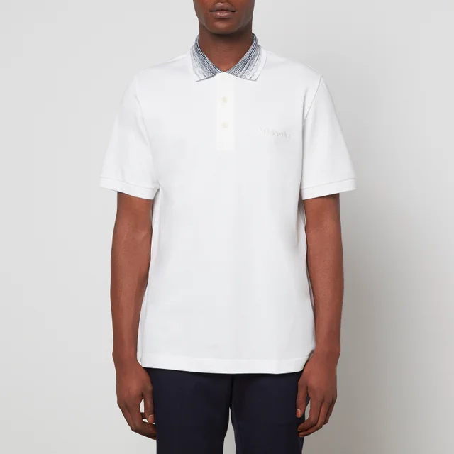 Missoni Space Dyed-Trimmed Cotton-Piqué Polo Shirt