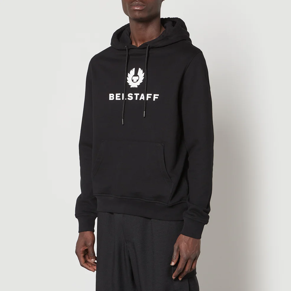 Belstaff Signature Logo-Print Cotton-Jersey Hoodie Image 1