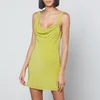 De La Vali Radio Crystal-Embellished Chartreuse Mini Dress - Image 1
