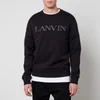 Lanvin Curb Logo Fleece-Back Cotton Sweatshirt - Image 1