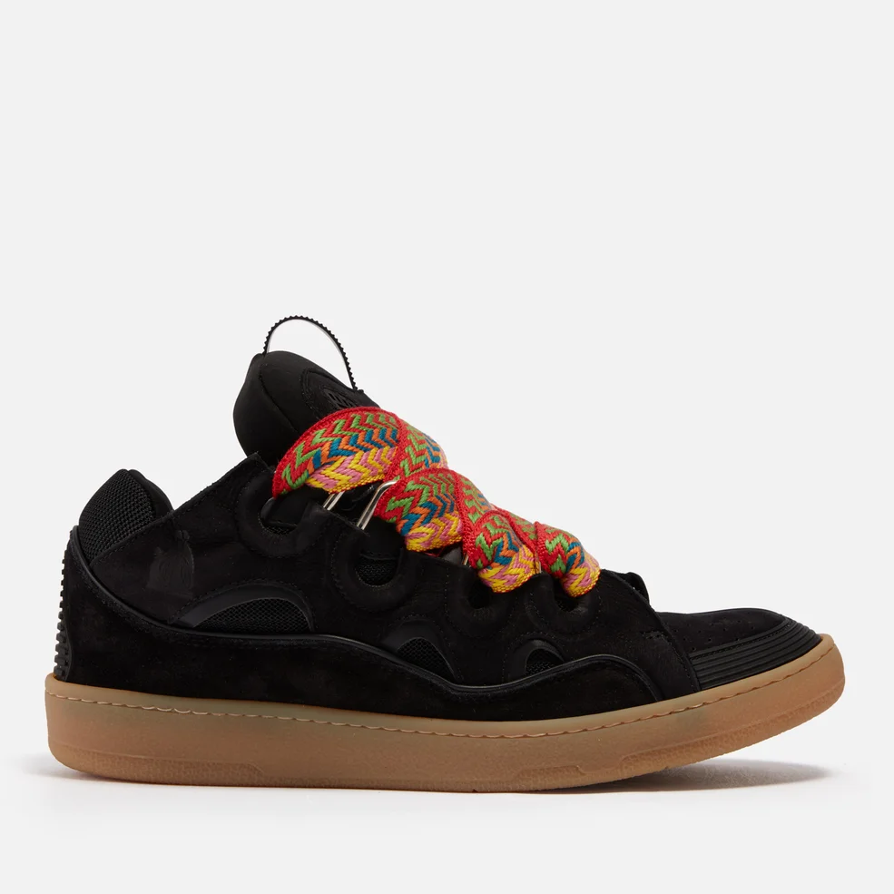 Lanvin Men's Curb Leather, Suede and Mesh Trainers - UK 10.5 Image 1
