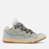 Lanvin Men's Curb Leather, Suede and Mesh Trainers - Image 1
