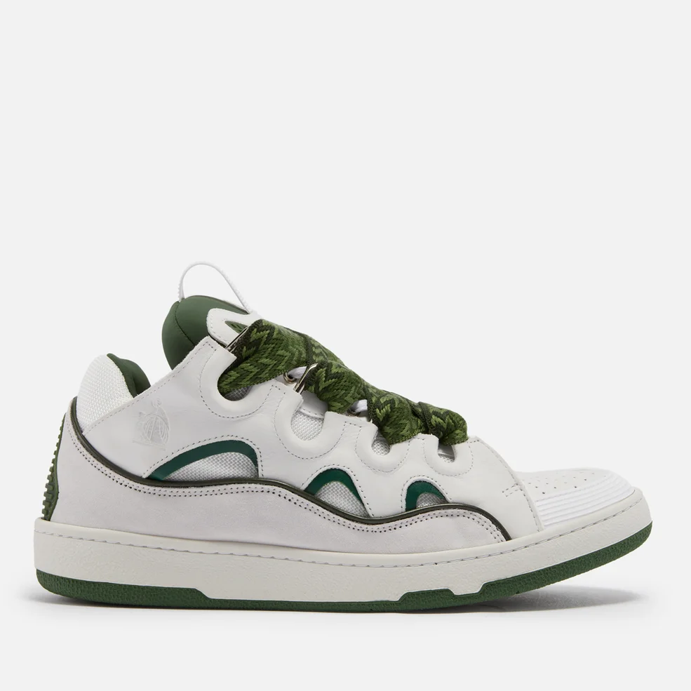 Lanvin Men's Curb Leather, Suede and Mesh Trainers Image 1