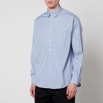 Lanvin Oversized Striped Cotton-Poplin Shirt