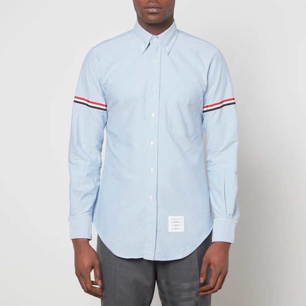 Thom Browne Classic Fit 3-Bar Oxford Cotton Shirt Image 1
