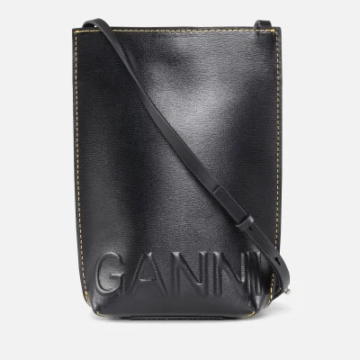 Ganni Small Banner Leather Shoulder Bag
