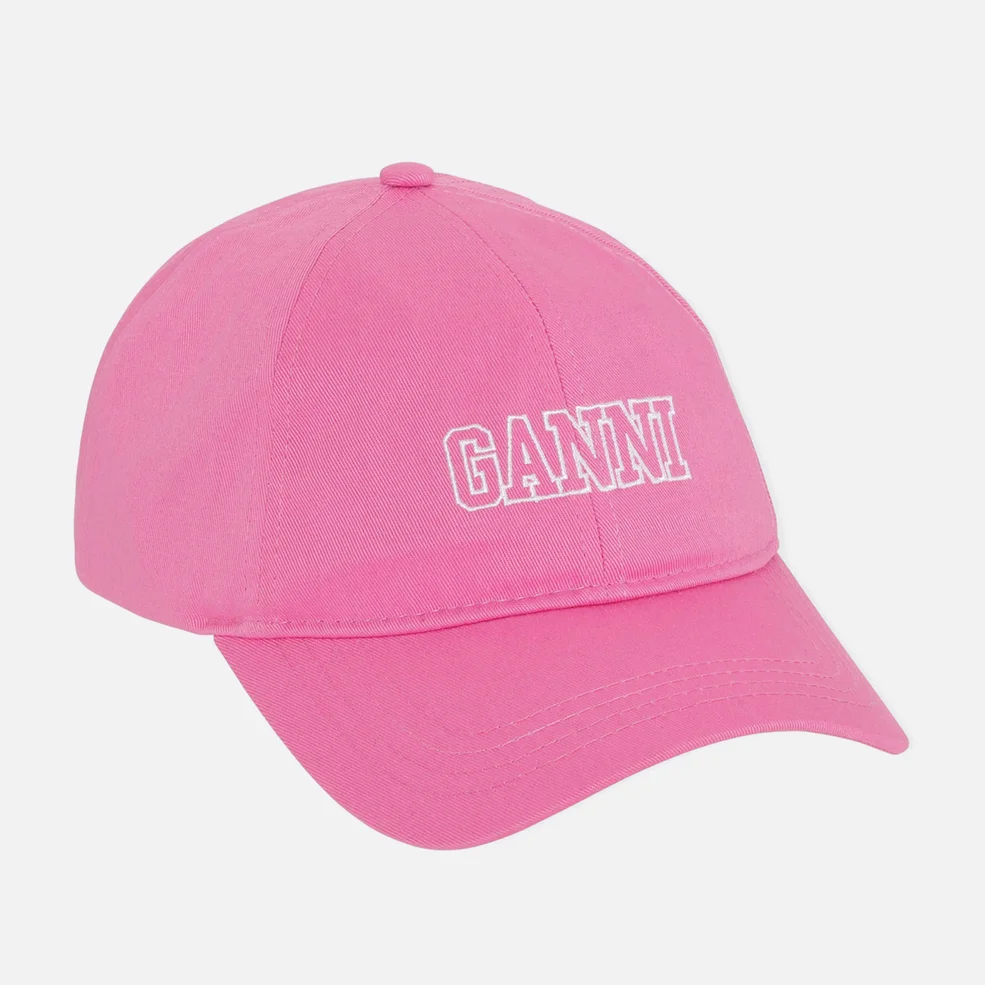 Ganni Cotton-Twill Baseball Cap Image 1
