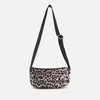 Ganni Recycled Tech Quilted Leopard Shell Small Baguette Bag - Image 1