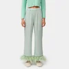 Sleeper Party Pyjamas Feather-Trimmed Crepe Trousers - Image 1