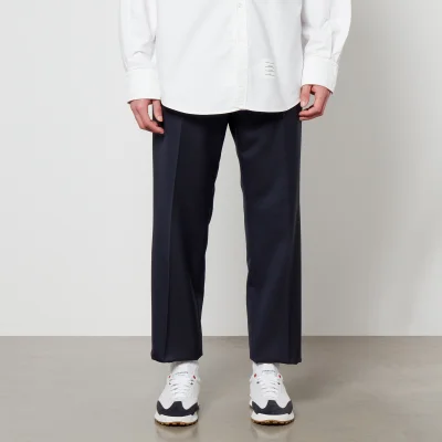 Thom Browne Cropped Wool-Twill Straight-Leg Trousers