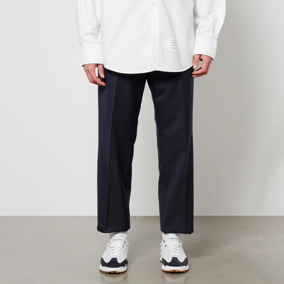 Thom Browne Cropped Wool-Twill Straight-Leg Trousers Image 1