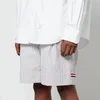 Thom Browne Fit 5 Striped Cotton-Seersucker Shorts - Image 1