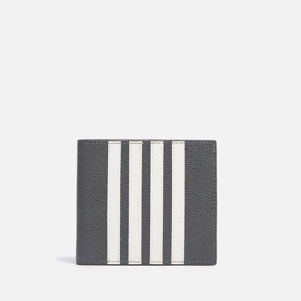 Thom Browne Striped Pebble-Grain Leather Billfold Wallet Image 1