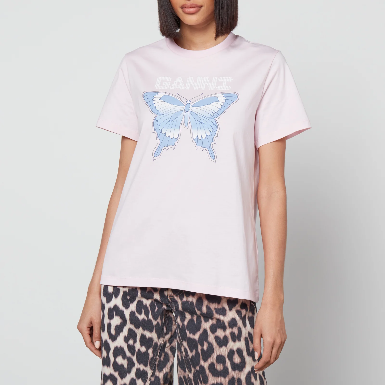 Ganni Butterfly Organic Cotton T-Shirt Image 1