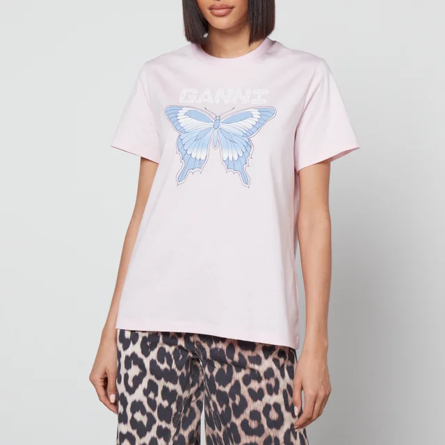 Ganni Butterfly Organic Cotton T-Shirt