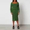 Ganni Ribbed-Knit Midi Dress - Image 1