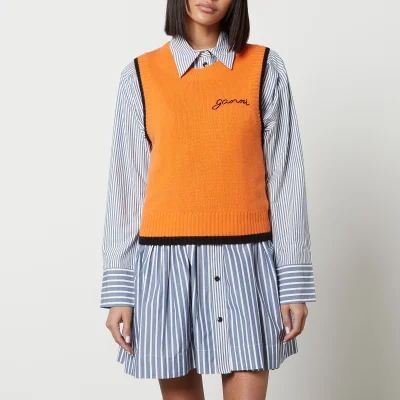 Ganni Merino Wool and Cashmere-Blend Sweater Vest