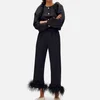 Sleeper Party Feather-Trimmed Crepe Trousers - Image 1
