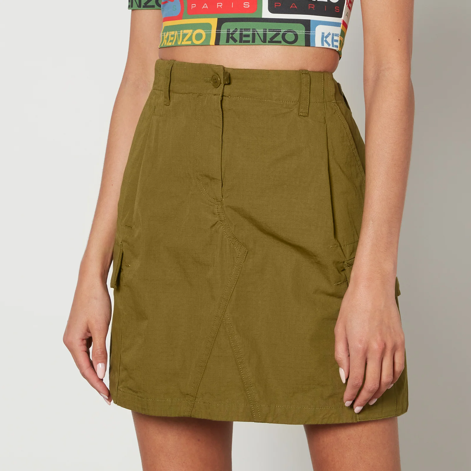 KENZO Cargo Cotton-Ripstop Skirt Image 1