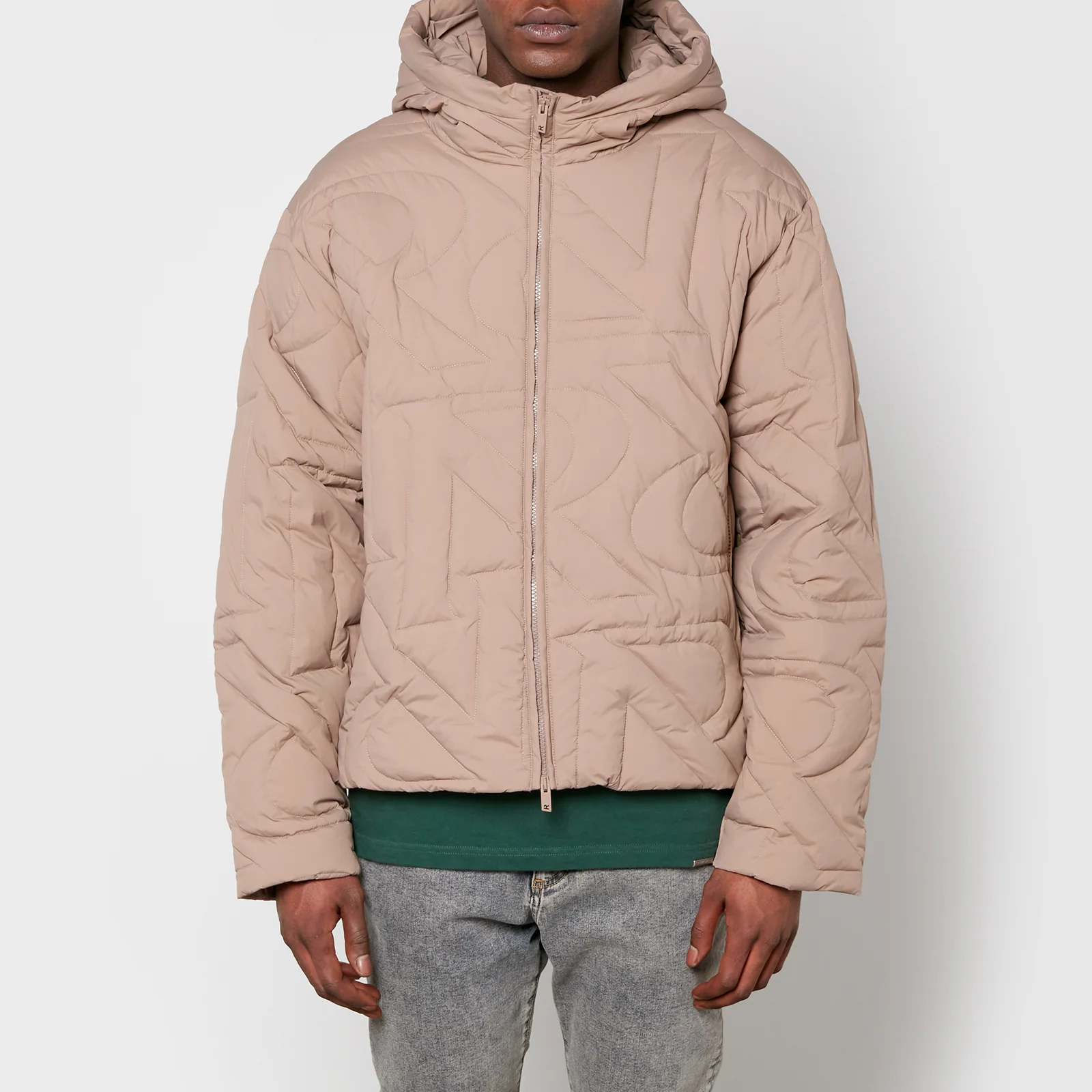 RESPRESENT Initial Quilted Nylon Hooded Jacket Image 1