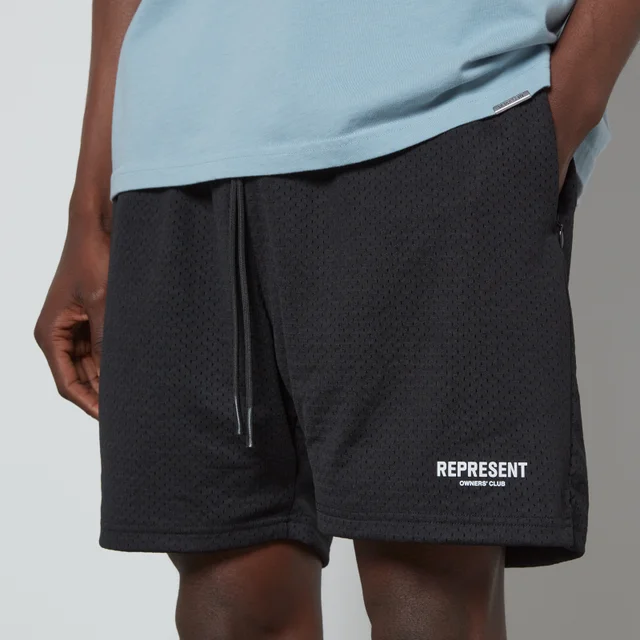 REPRESENT Owner’s Club Perforated Stretch-Jersey Shorts