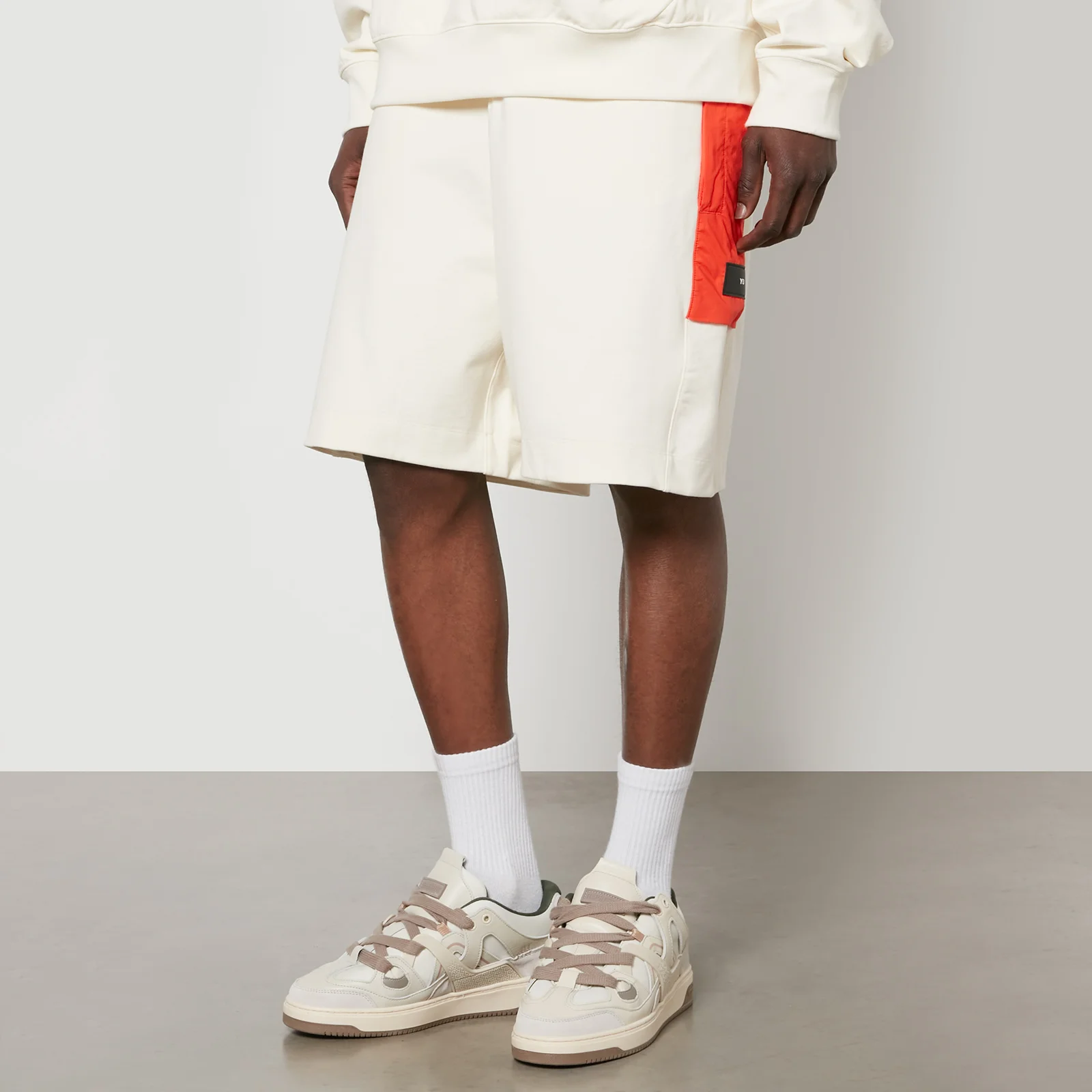 Y-3 Organic Cotton-Blend Jersey and Shell Shorts Image 1