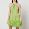 Cult Gaia Reeves Crepe Feather Mini Dress - Image 1