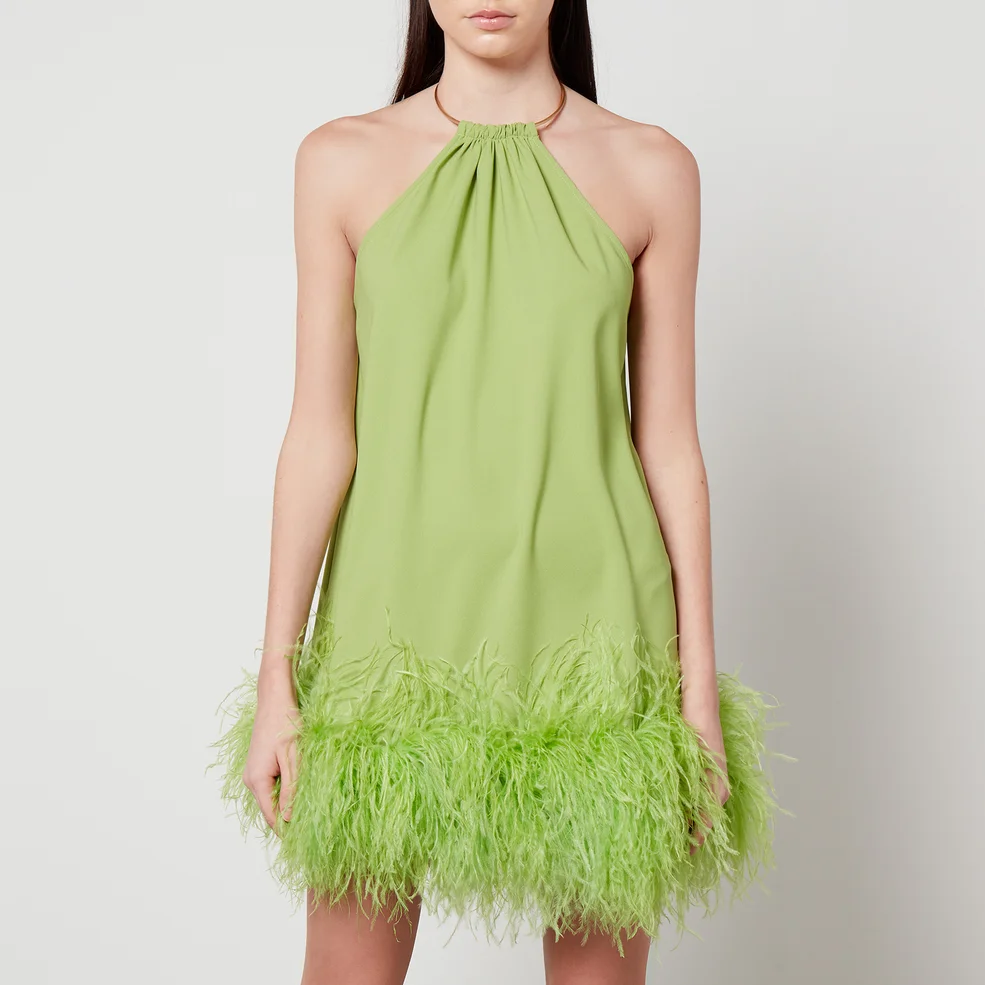Cult Gaia Reeves Crepe Feather Mini Dress Image 1