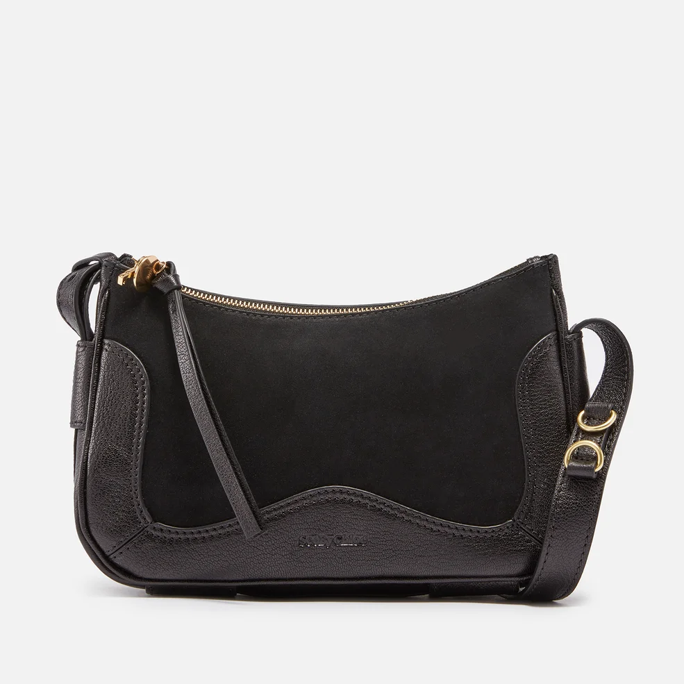 See by Chloé Hana Suede and Leather Shoulder Bag Image 1
