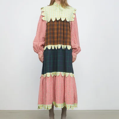 Stella Nova Loan Ruffled-Trimmed Cotton Midi Dress