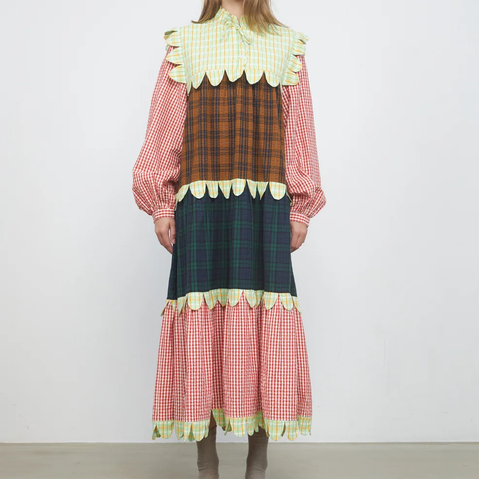 Stella Nova Loan Ruffled-Trimmed Cotton Midi Dress Image 1