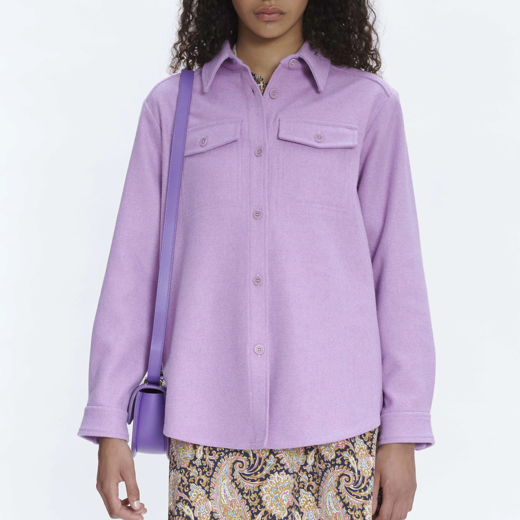 A.P.C. Surchemise Wool-Blend New Tania Shirt - FR 38/UK 10 Image 1