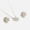 Tory Burch Kira Silver-Tone Necklace and Earrings Set - Image 1