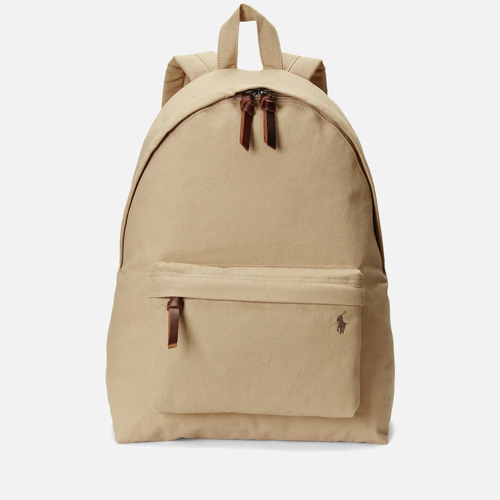 Polo Ralph Lauren Logo-Patched Canvas Backpack Image 1