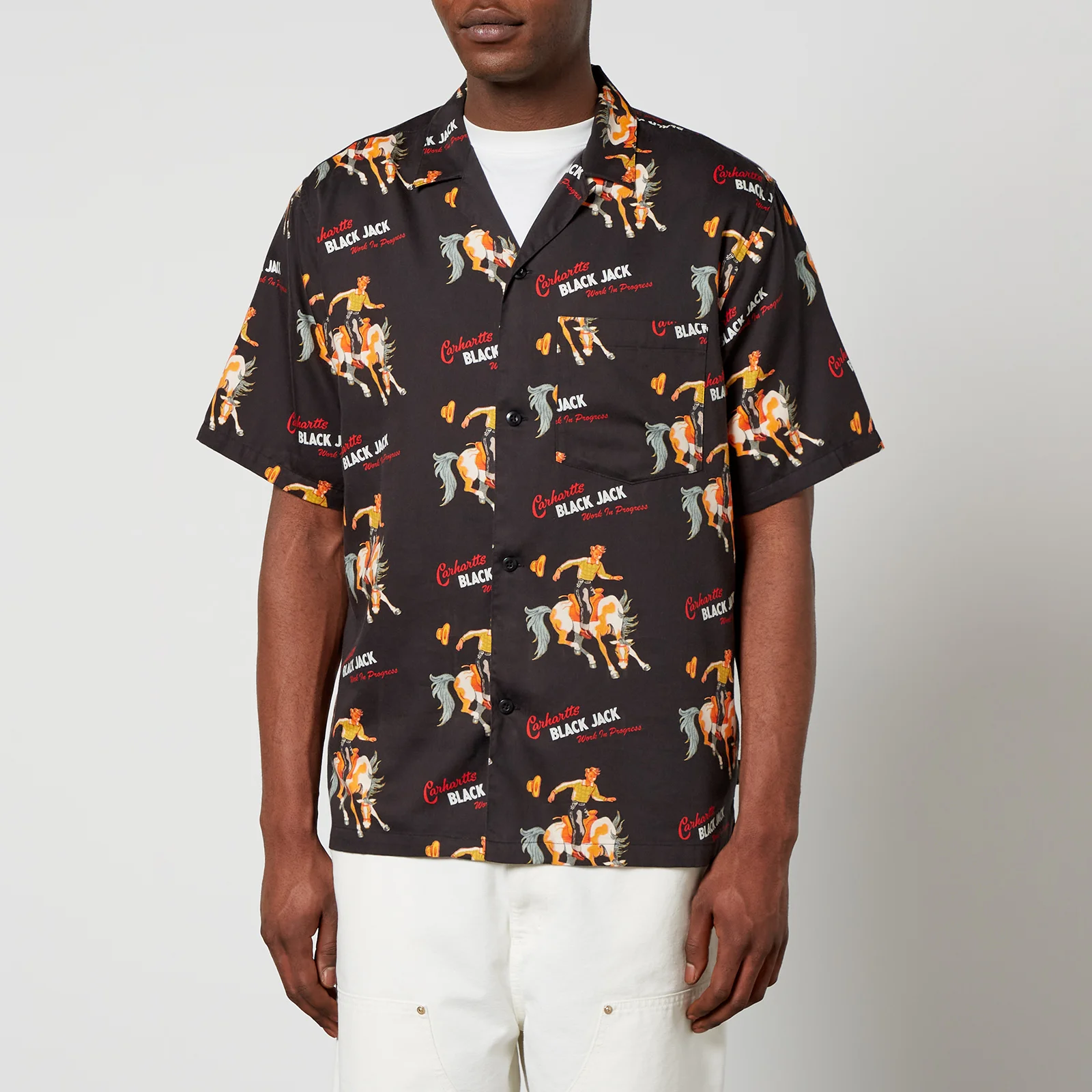 Carhartt WIP Black Jack Printed-Cotton Blend Shirt Image 1