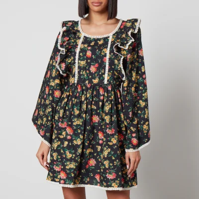 Batsheva X Laura Ashley Rhys Floral-Print Cotton Mini Dress - US 2/UK 6