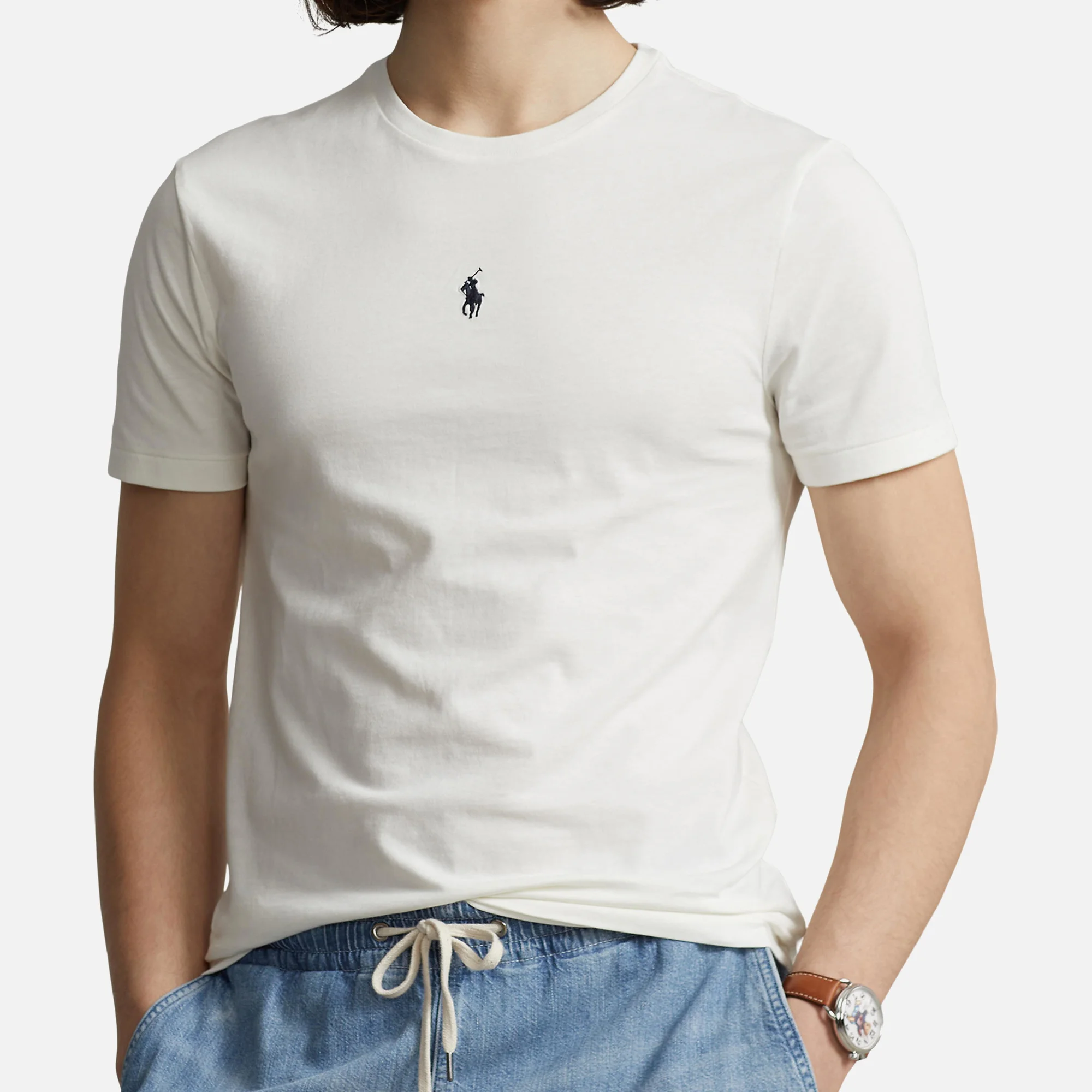 Polo Ralph Lauren Logo-Embroidered Cotton-Jersey T-Shirt Image 1