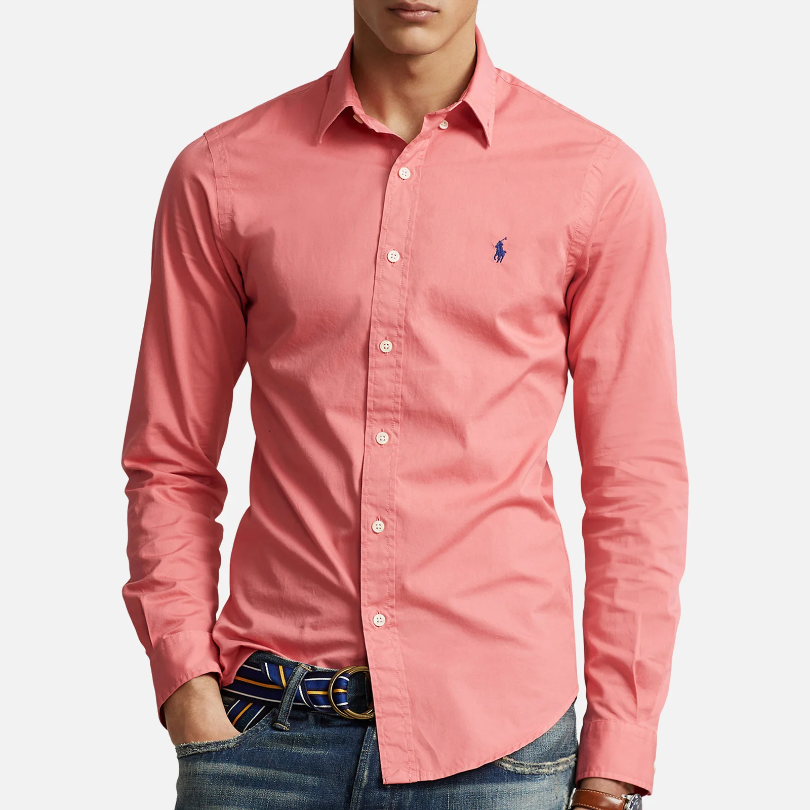 Polo Ralph Lauren Logo-Embroidered Cotton-Twill Shirt Image 1
