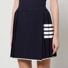 Thom Browne Pleated Stretch-Knit Wrap Mini Skirt - Image 1