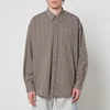 Our Legacy Borrowed Checked Cotton-Blend Flannel Shirt - Image 1